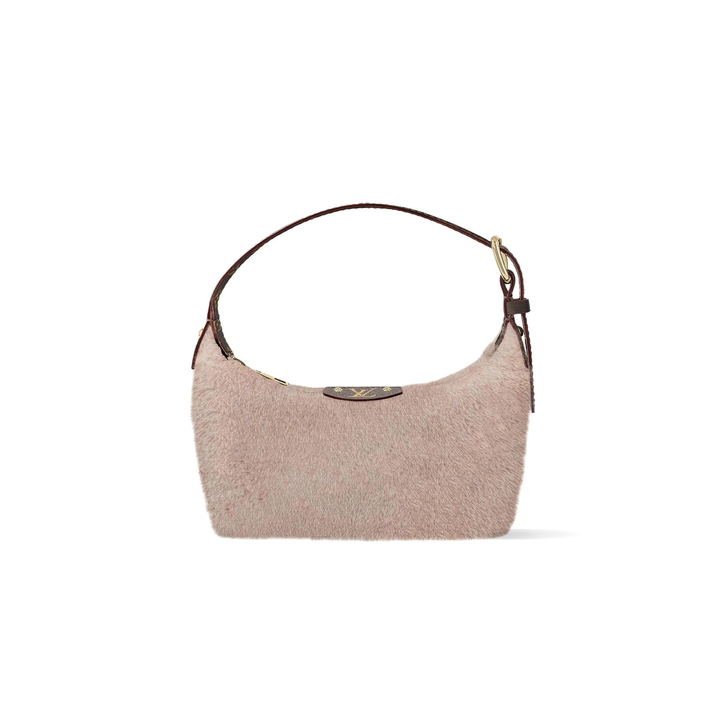 l0vis Vvtt0n grey fur zip handbag m15031 (18.5*11*6.5cm)